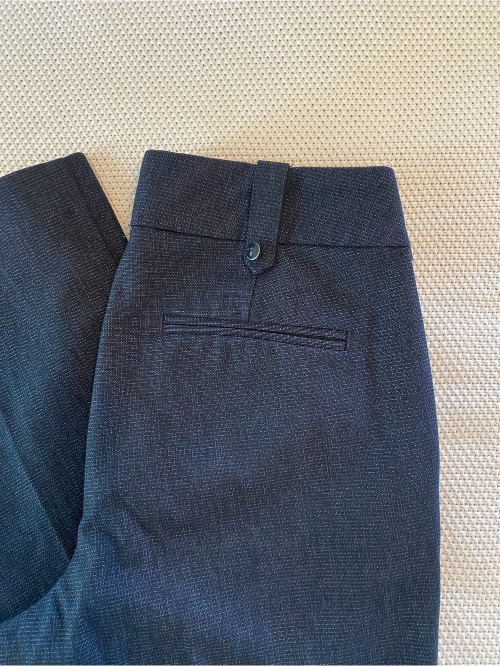 LOFT Dark Navy Straight-Leg Trousers - Picture 12 of 15